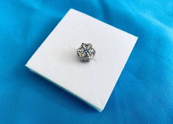 nowa unikatowa zawieszka charms beads tafla śniegu w cyrkonie srebro 925 na sprzedaż  Gdynia