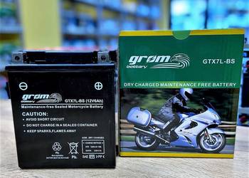 Akumulator motocyklowy GROM GTX7L-BS 12V 6Ah 120A P+, używany na sprzedaż  Rybnik