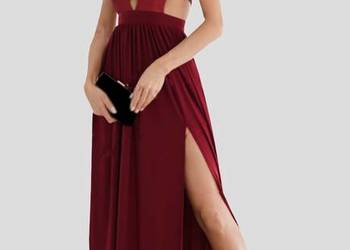 sukienka suknia wieczorowa M bordowa na sprzedaż  Libiąż