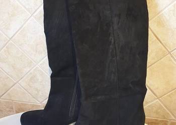 Kozaki Tamaris czarne zamszowe r.36 (23cm) na sprzedaż  Świecie