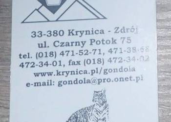 Używany, Bilet kolekcjonerski: Kolej gondolowa - Jaworzyna Krynicka na sprzedaż  Tarnów