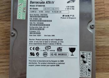 Dysk 3,5 cala Seagate Barracuda ATA IV 40 GB na sprzedaż  Kraśnik