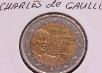Używany, 2 Euro Francja 2010 r.-Charles de Gaulle na sprzedaż  Konin