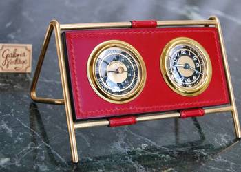 Barometr i zegar na biurko, design, Francja, lata 60, vintage '60 na sprzedaż  Lublin