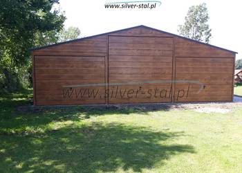 garaż blaszany dwuspadowy 9x6 blaszak wiata  Silver-Stal na sprzedaż  Jodłownik