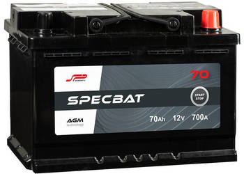 Akumulator 70Ah 700A SPECBAT AGM START&amp;STOP, używany na sprzedaż  Biała Podlaska