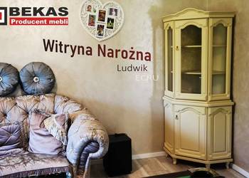 Witryna Narożnik Ludwik 70` Waniliowy ECRU Dąb Producent Bekas Meble, używany na sprzedaż  Limanowa