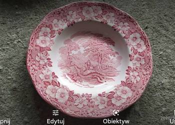 Talerze do zupy Wedgwood porcelana Anglia scenki róż antyk na sprzedaż  Wrocław