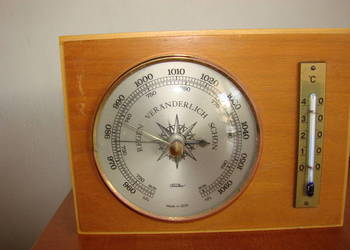 Fischer domowy barometr i termometr, używany na sprzedaż  Pruszcz Gdański