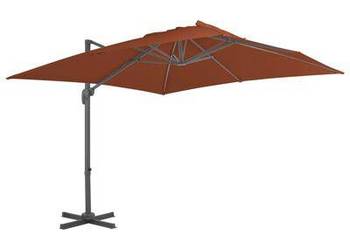 Używany, vidaXL Wiszący parasol na słupku aluminiowym, terakotowy, 400x300 cm na sprzedaż  Warszawa