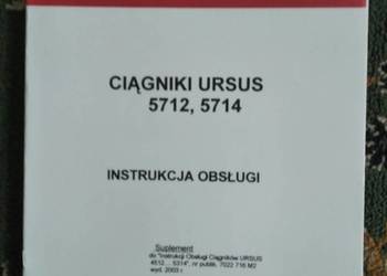 Używany, Instrukcja obsługi Ursus 5712,5714 suplement wydanie oryginalne na sprzedaż  Lublin