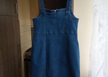 Używany, Jeansowa sukienka damska na grubych ramiączkach r. 40 na sprzedaż  Koszalin