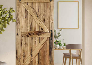 Drzwi przesuwne drewniane dębowe FLINSTON PREMIUM, używany na sprzedaż  Chmielnik