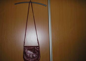 Używany, bordowa torba, torebka skóra naturalna na sprzedaż  Słupsk