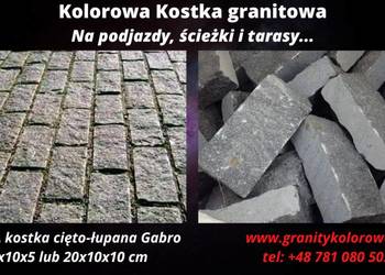 Kostka Brukowa Granitowa Czarna cięto łupana 20x10x5 cm na sprzedaż  Marki