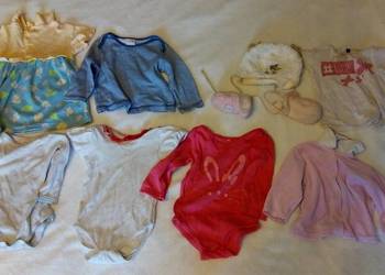 Ubranka dla dziewczynki (6-9 miesięcy) 74 (9szt.) (Odzież) na sprzedaż  Czeladź