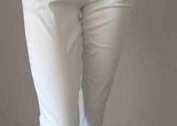 Spodnie damskie białe z paskiem cygaretki S M na sprzedaż  Poznań
