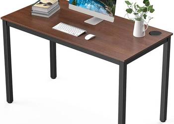 nowoczesne proste biurko komputerowe  jasny blat białe nogi na sprzedaż  Zamość