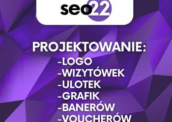 Projektowanie grafik - LOGO, Ulotka, Wizytówka, Baner, Vouch, używany na sprzedaż  Warszawa