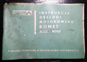 Używany, Motorower Romet M750 M760 oryg. instrukcja obsługi 1977 na sprzedaż  Kraków