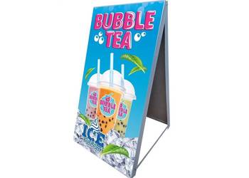 Potykacz reklamowy BUBBLE TEA 100x50cm metalowy, używany na sprzedaż  Sandomierz