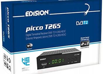 Dekoder EDISION PICCO T265 DVB-T2 HEVC z pilotem i inne, używany na sprzedaż  Warszawa