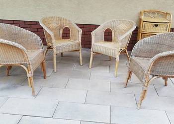 Fotel rattanowy wiklinowy krzesło do ogrodu na taras, używany na sprzedaż  Garwolin