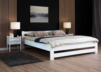Meble Magnat łóżko sypialniane drewniane 160x200 białe Kada, używany na sprzedaż  Katowice