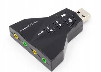 Karta dźwiękowa muzyczna USB MiniJack Audio 7.1 3D na sprzedaż  Zamość