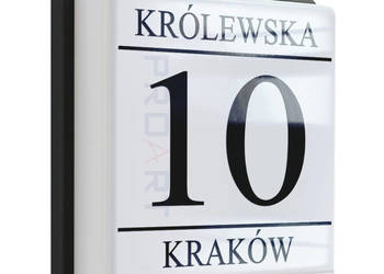 LED PODŚWIETLANY NUMER NA DOM TABLICZKA ADRESOWA wzór M cr, używany na sprzedaż  Kraków