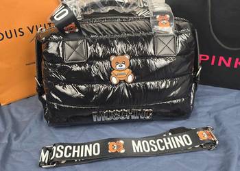 Duza Torba metalowy napis moschino damska premium na sprzedaż  Wadowice
