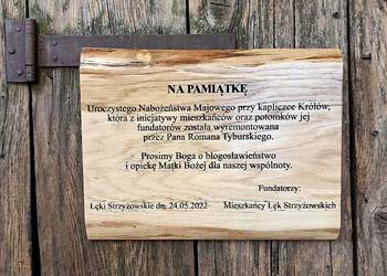 Deska Tablica tabliczka pamiątkowa upamiętniająca na sprzedaż  Jodłownik