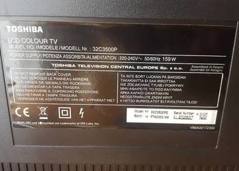 Toshiba 32C3500 uszkodzona na sprzedaż  Sosnowiec