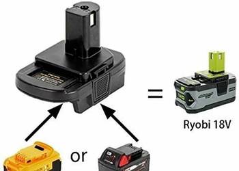 Adapter przejściówka Ryobi Milwaukee Dewalt + USB, używany na sprzedaż  Marcinowice