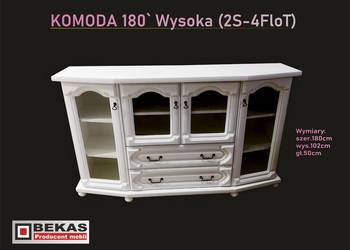 Biała Komoda 180` (2S-4FloT) Stylowy Dąb Prowansalski Bekas na sprzedaż  Bydgoszcz