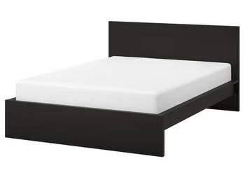 Łóżko MALM IKEA 180x200 cm Rama łóżka wysoka czarny brąz, używany na sprzedaż  Warszawa