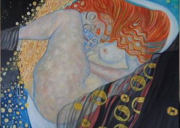 Obraz olejny na płótnie Danae G. Klimt, 60X50 cm na sprzedaż  Katowice
