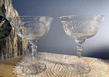 Kryształ , szampanowki , grawerowane,na motywy mysliwskie .H, używany na sprzedaż  Jelenia Góra