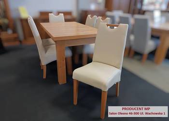 Krzeslo z Rączką, 6 sztuk ,100% SKÓRA - Producent MEBLE PYKA na sprzedaż  Olesno
