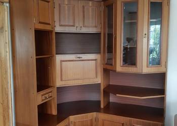 Kredens drewniany narożny, komoda, witryna, barek, retro vintage, używany na sprzedaż  Łódź