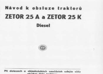 Zetor 34 super, Zetor 25, 15, Zetor 50 Super instrukcje na sprzedaż  Kielce