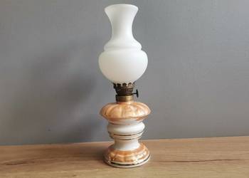 Stara lampa, lampka naftowa porcelana Bogucice design PRL na sprzedaż  Siemianowice Śląskie
