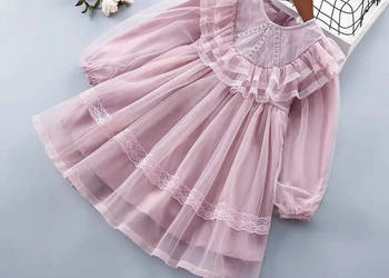 Śliczna sukienka w kolorze pudrowy róż r.110 na sprzedaż  Ostrołęka