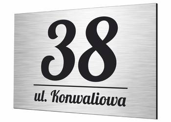 TABLICZKA TABLICA ADRESOWA NUMER DOMU Z DIBONDU 32 x 21 cm aluminium na sprzedaż  Warszawa