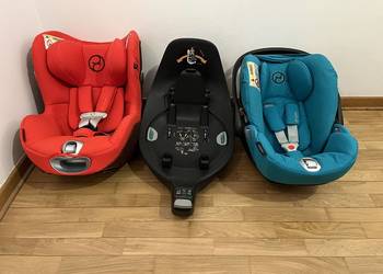 Używany, Zestaw CYBEX: Cloud-T 0-13kg, Sirota-T do 18kg, Base-T, SensorSafe Kit na sprzedaż  Warszawa
