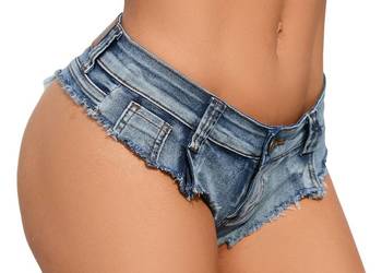 KRÓTKIE SPODENKI SZORTY DAMSKIE BIODRÓWKI DŻINS JEANS SKĄPE SEKSOWNE na sprzedaż  Chorzów
