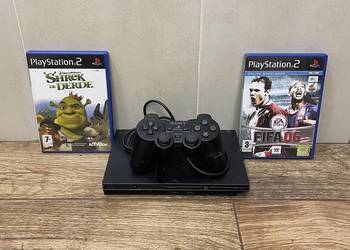 PlayStation 2 Slim + Oryginalny Pad Sony + Gry FIFA 06 i Shrek 3 – na sprzedaż  Jaworzno