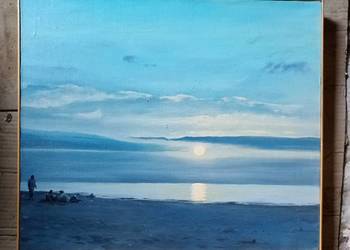 Obraz olejny 50x60 cm. Morze Bałtyckie - plaża Dębki na sprzedaż  Przeworsk