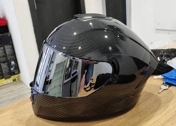 Używany, Kask karbon GVS airoh agv carbon podwójne szyby dual lens na sprzedaż  Jelenia Góra