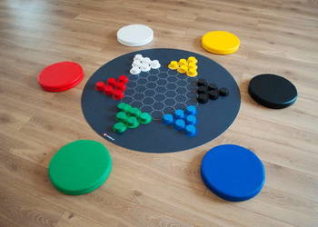 Warcaby chińskie 120x120 cm - gry na matach od Strefy Gier na sprzedaż  Świnoujście